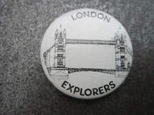 London Explorers Pin Badge Button (L31B)