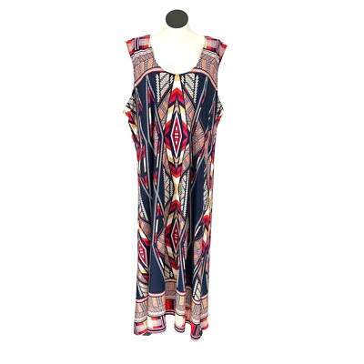denim 24 7 maxi dress Denim 24/7 M 14/16 Blue/White Crinkle Maxi dress Made in India