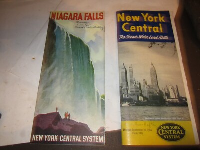 1954 New York Central System ''The Scenic Water Level Route'' 1941 NIAGARA FALLS