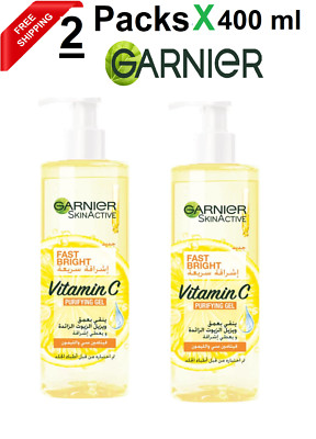 Garnier Skinactive Fast Bright Vitamin C Purifying Gel Wash(2 X 400ml )Skin Care