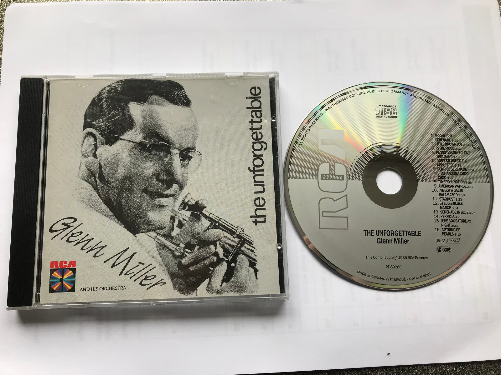 Glenn Miller & His Orchestra - The Unforgettable Glenn Miller (RCA CD, 1985)