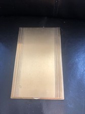 Vintage Antique Bronze Silver Crest Box Art Deco Note Pad Holder Desk Top