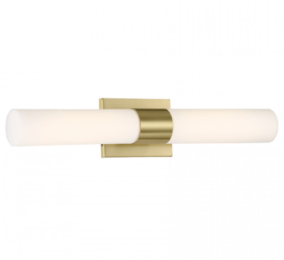 WAC Lighting Elementum 2700K LED Bathroom Brushed Brass Vanity Light WS-7230-BR
