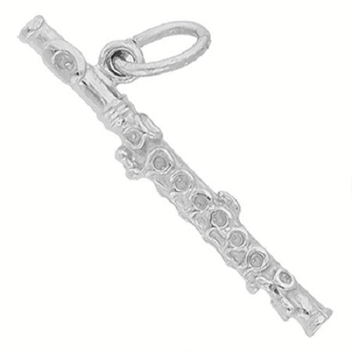 🎵 rqc Rembrandt charms 3D flauta/Piccolo-Sterling encanto 1229
