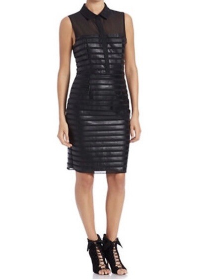 RACHEL Rachel Roy Faux Leather Stripes Mesh Bodycon Black Dress Size 4 Side Zip | eBay RACHEL Rachel Roy Faux Leather Stripes Mesh Bodycon Black Dress Size 4 Side Zip | eBay