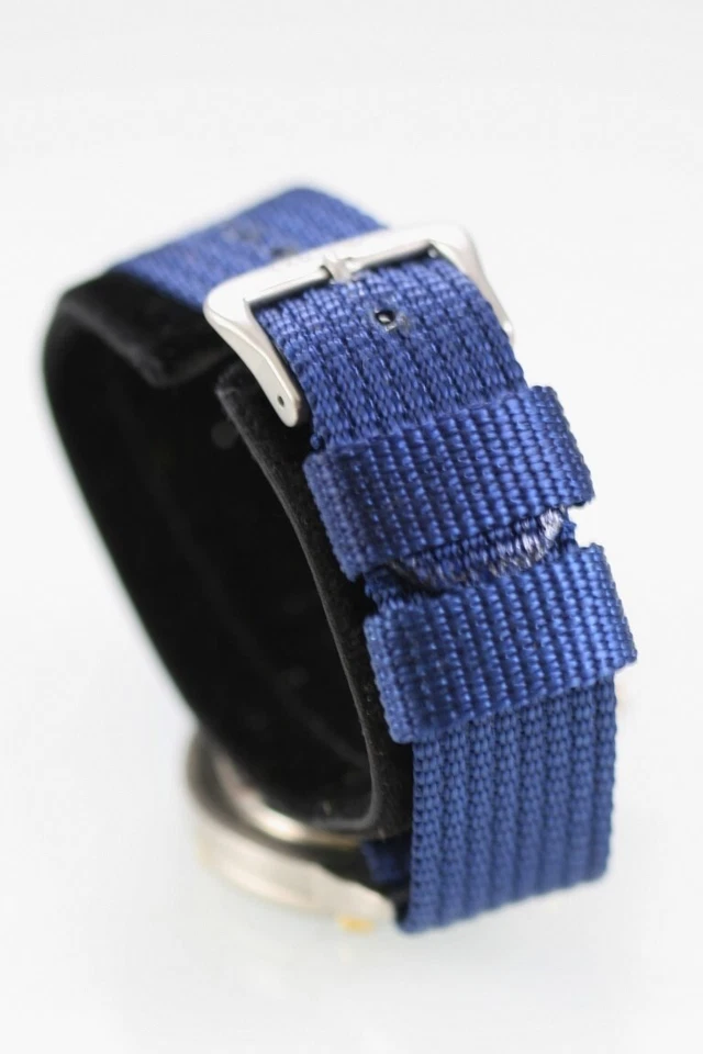 Reloj Hombre Reliquia Plata Oro Acero Inoxidable 30m Nylon Azul Batería Cuarzo Foto 3 de 4