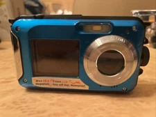 Acuvar 48MP Waterproof Dual Screen Full HD Digital Camera Battery, Charger WORKS