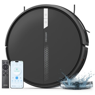 #ad #ad AIRROBO 3000Pa Robotic Robot Vacuum and Mop Cleaner Self Charging 120Min Runtime $59.50