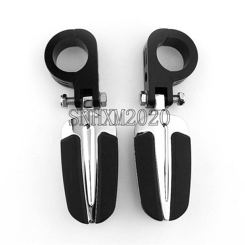 Support de Repose-Pieds 7/8 / Trous de Fixation 3/8 Chromé Harley