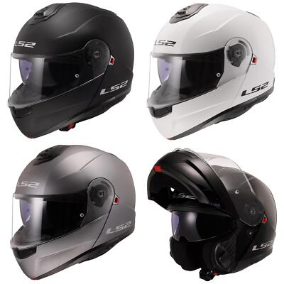 LS2 FF908 Strobe II Flip Front Motorrad Helm Plain Touring Modular Deckel