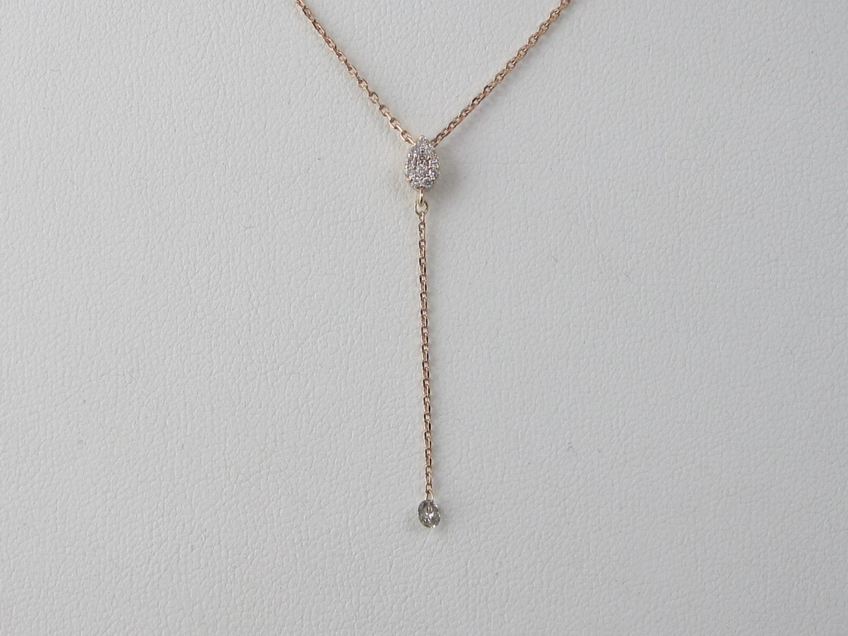 Rose gold 2024 lariat necklaces