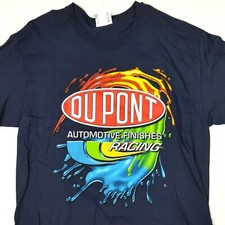 Vintage Y2K DuPont Racing Jeff Gordon Size XL Paint Splash Racing T Shirt NASCAR