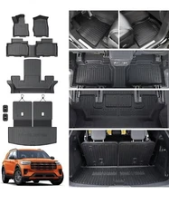 Floor & Cargo Mats for 2020-2025 Ford Explorer (6 Seat) with Backrest Mat