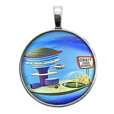 The Jetsons Orbit High School Key Ring Necklace Cufflinks Tie Clip Ring Earrings