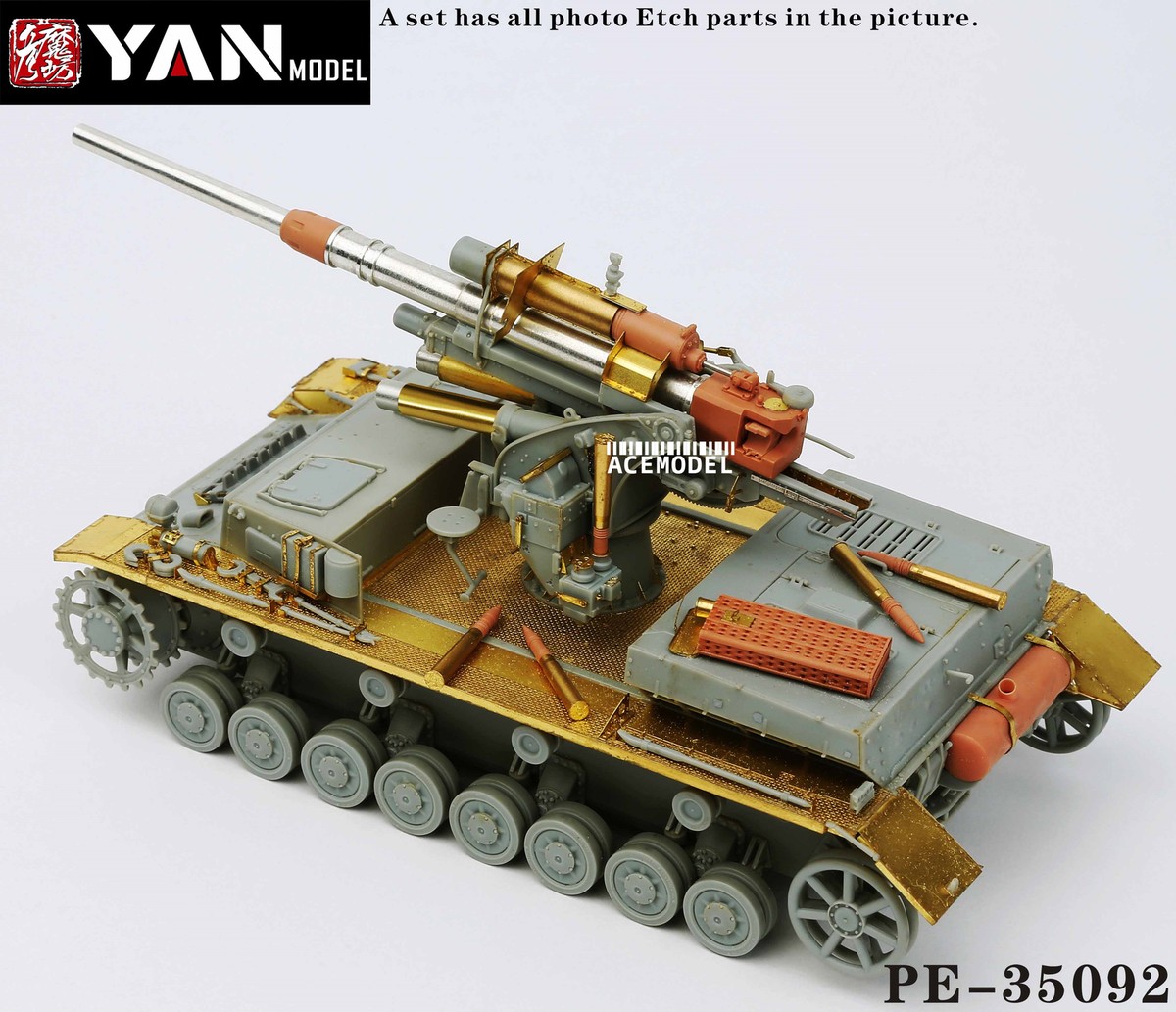 1/35 Flakpanzer IV w/88mm Flak 36 Full PE Set+Turned Ammo&Resin
