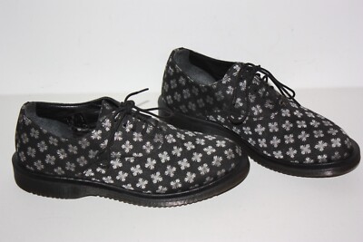 Dr. Martens Briar Canvas bedruckt Muster silbergrau Gr. 38 FAST NEU