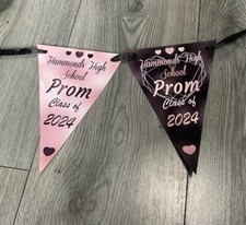 Personalised Rose Gold Prom Decoration Bunting Banner (More Colour Available)