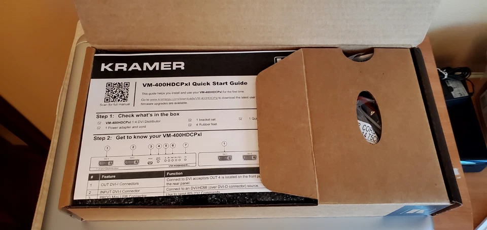 Kramer VM-400HDCPXL 1:4 4K60 4:2:0 DVI Distribution Amplifier - Image 3 of 4