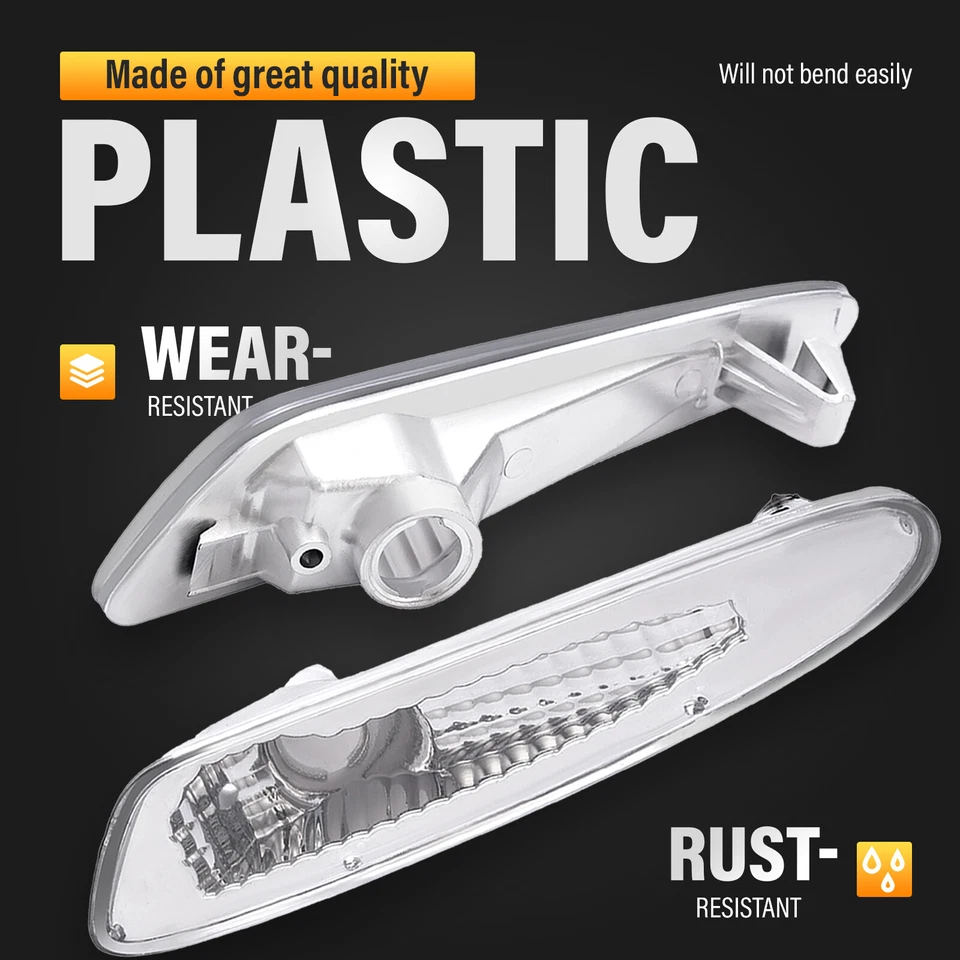 Par de luces de señalización laterales de parachoques transparentes para Mercedes Benz R230 Clase SL 2003-2006 Foto 2 de 4