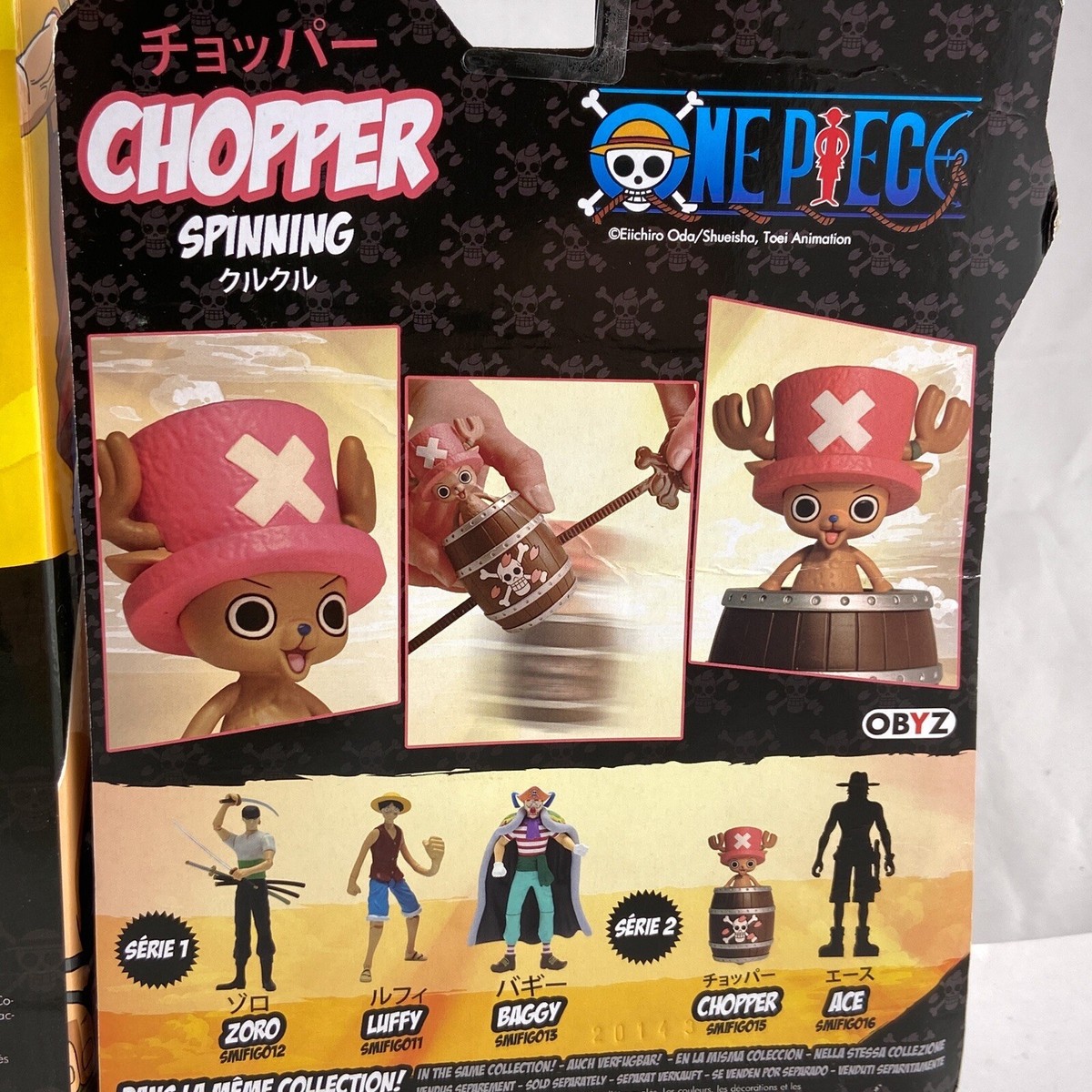 OBYZ One Piece Monkey D Luffy Baggy & Spinning Chopper Figures 3x