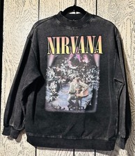 Vintage Nirvana 2020 Rare Unplugged In New York Double-Sided Sweatshirt Mens XS