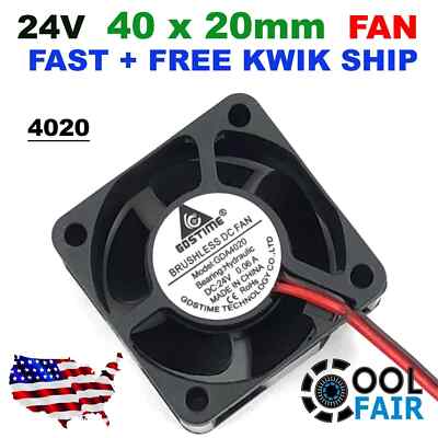 24V 40mm X 20mm New Case Fan DC Computer Cooling 2pin Sleeve Brg 4020 A32