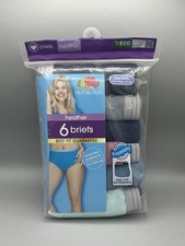 6-Pack FRUIT OF THE LOOM Women  s Size 8/XL Heather Briefs Eversoft