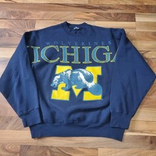 VTG 90s University Of Michigan Wolverines Crewneck Sweatshirt Sweatshirt Sz XL