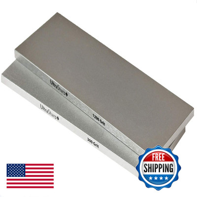 Ultrasharp 2-Piece Diamond Sharpening Stone Set - 8 X 3 Inch 300 1200 Grits