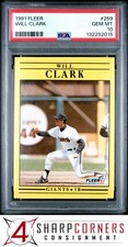 1991 FLEER #259 WILL CLARK GIANTS PSA 10