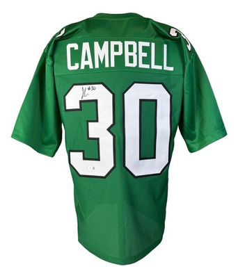 #ad Jihaad Campbell Philadelphia Signed Kelly Green Football Jersey BAS $99.99