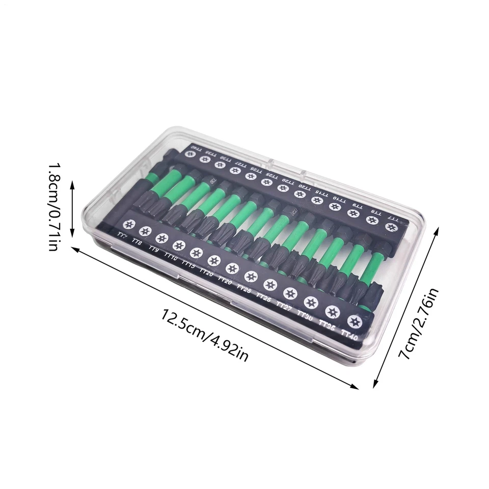 27 PCs Impact TORX Bit Set (TT7-TT40), S2 Steel Security mit Manipulations Proof - Bild 2 von 4