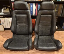 Recaro Ls Black Leather Seat Set Driver Passenger