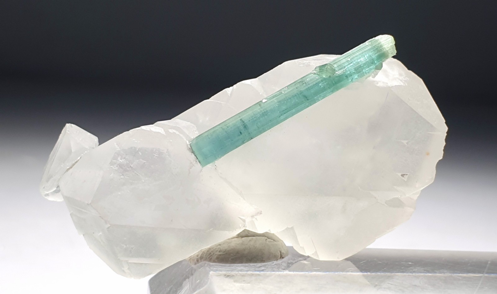 Beautiful Natural Paraiba Color Tourmaline Crystals Combine With Quartz 