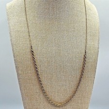 VTG Gold Tone Mixed Link Chain Necklace Retro Long Rope & Curb Layering Piece