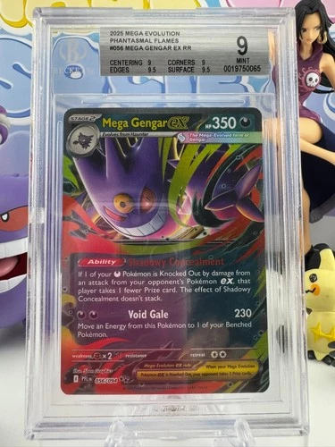 BGS 9 Mega Gengar EX RR 056/094 Phantasmal Flames 2025 Pokemon MINT ENG