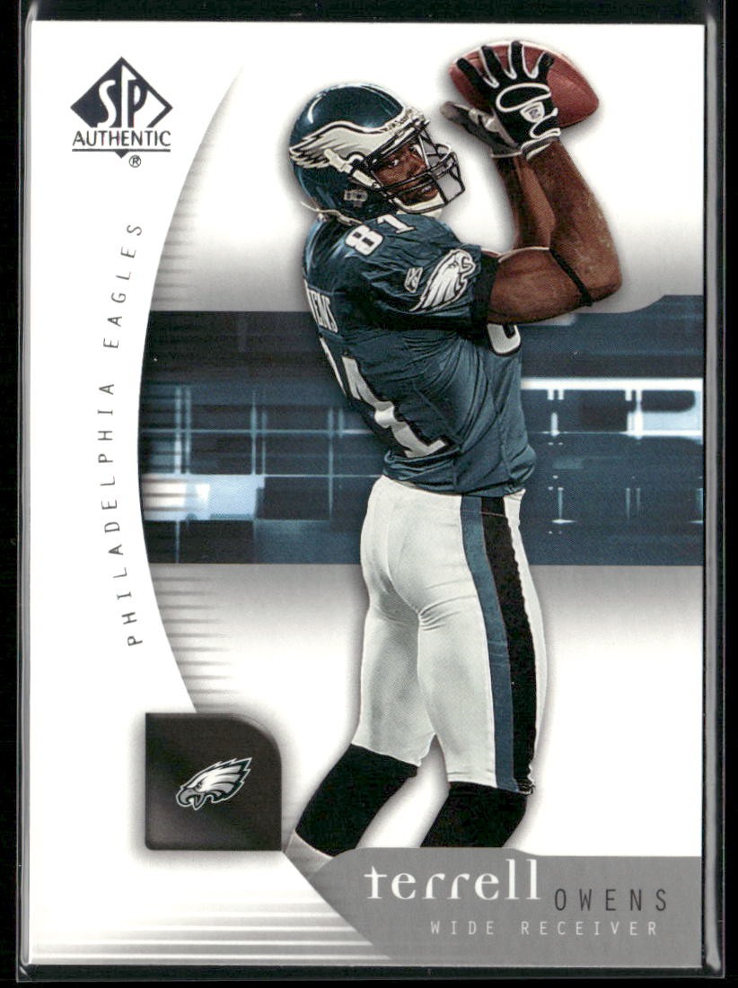 Terrell Owens #67 Football Cards 2005 SP Authentic trading card — raw and PSA graded price guide