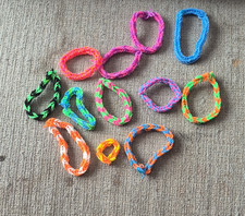 Lot Multicolor Braided Friendship Rubber Band...