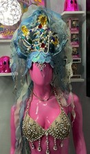 Showgirl Las Vegas Mermaid Headpiece Vintage Custom Made Worn In Lv Show
