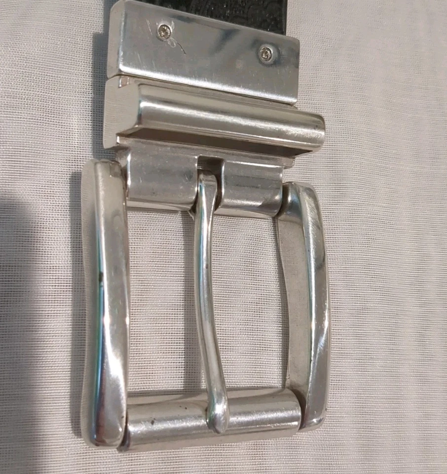 Cinturón reversible Robert Graham 38 negro cachemir en relieve para hombre RG307648 Foto 4 de 4