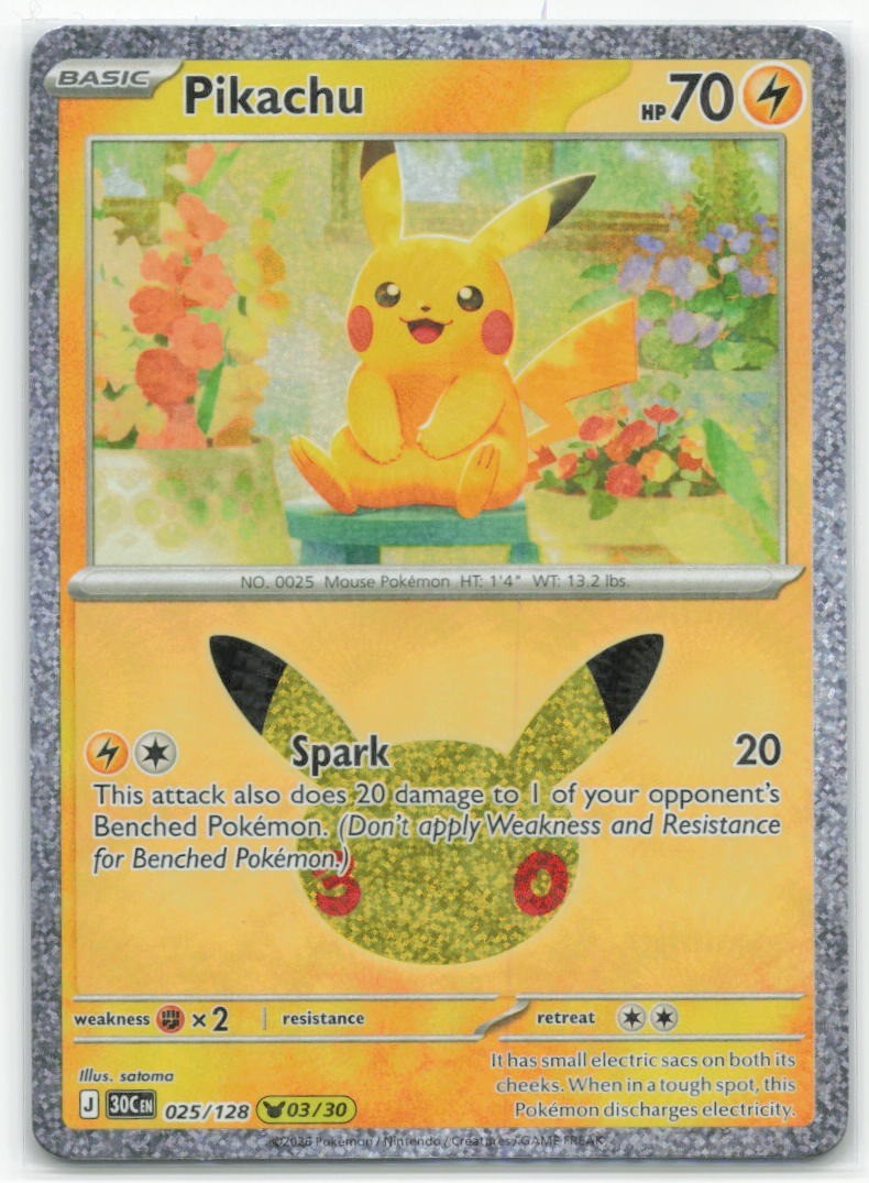 ME: 30th Celebration #025/128 Pikachu