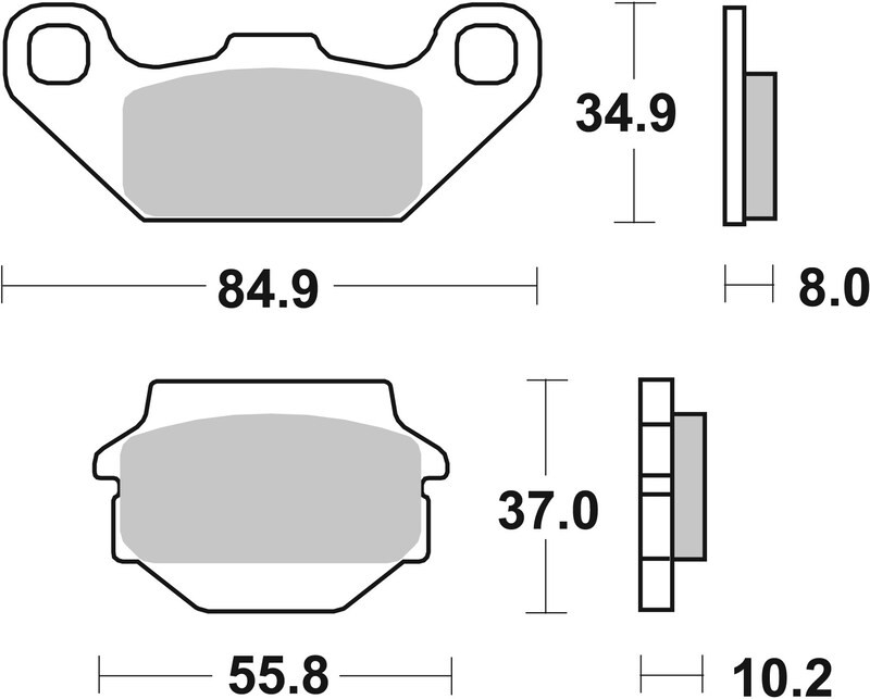 Plaquettes de frein Brembo 07SU11SX en métal fritté pour moto tout-terrain