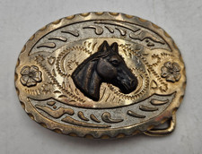 Cowboy Cowgirl Horse Head Western Belt Buckle
