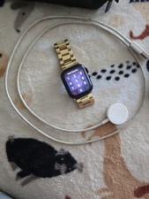 Black Aluminum APPLE Watch Series 5 w/40mm Goldtone Stainless Steel band-SALE