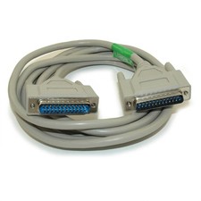 3ft Serial DB25/DB25 Straight-thru RS232 Male to Male Cable