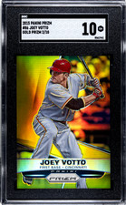 2015 Panini Prizm #86 Joey Votto Gold Prizm /10 SGC 10 REDS