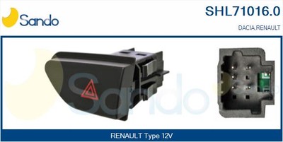 Interruttore Lampeggiatore Notfall SHL71016.0 SANDO für DACIA Renault
