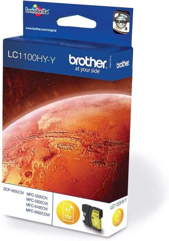 Brother LC1100HYY - High Yield - yellow - original - ink cartridge - for Brother - Image 2 of 4
