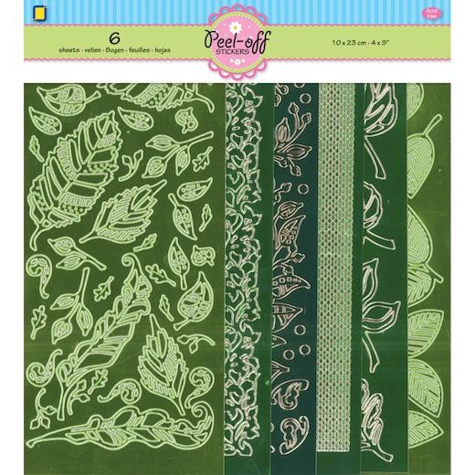 JEJE Peel Off Stickers 6pcs - Leaves 3.9907