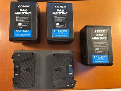 NEW THREE D&O Lighting BP-C190A/S 14.8V 190Wh Li-Ion Battery Pack x3 Bauer Mount